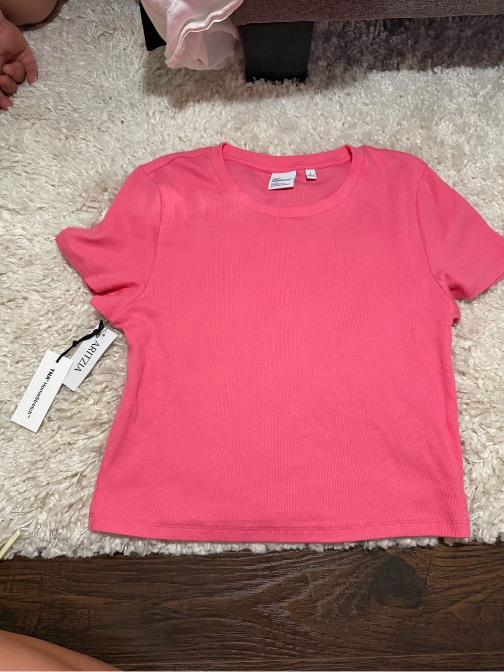 Aritzia Pink Crewneck Tee